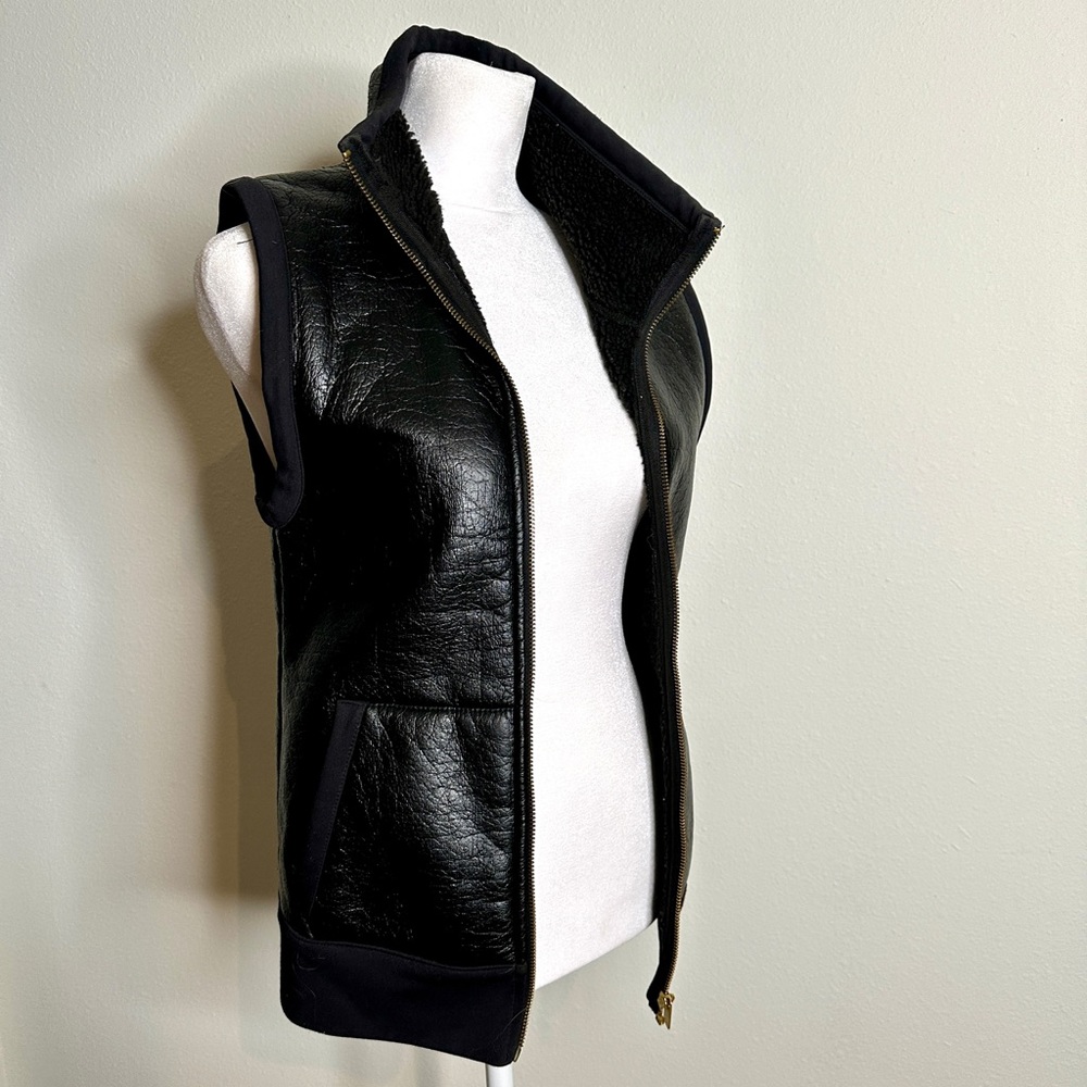 ALALA Vegan Leather Vest with Gold Zipper
